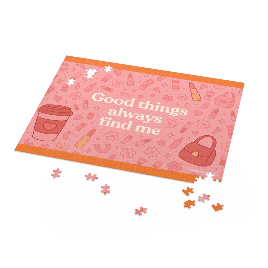 Inspirational Puzzle - "Good Things Always Find Me" - 252, 500-Piece Options