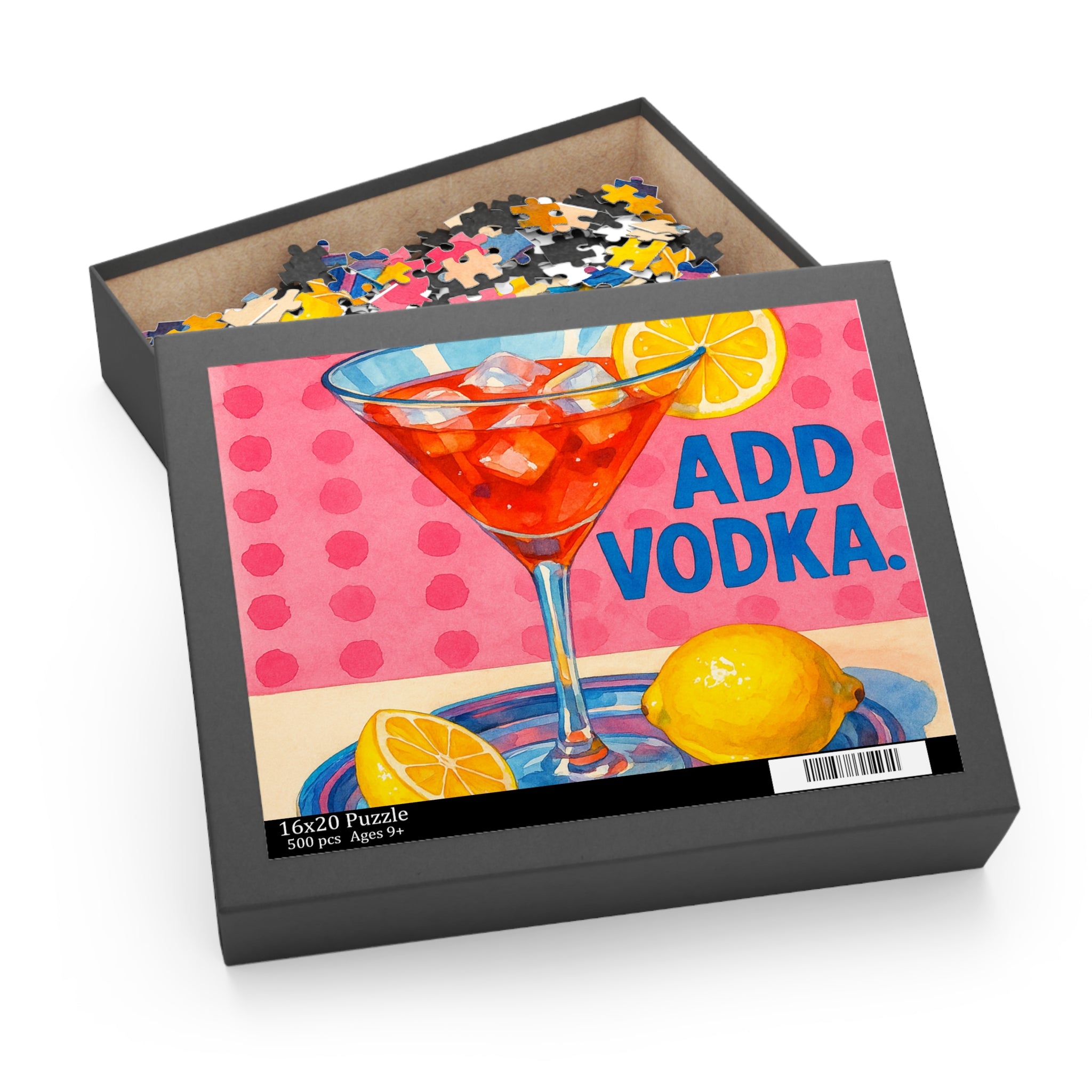 Add Vodka Cocktail Puzzle (500-Piece) - Fun & Vibrant Jigsaw for Parties