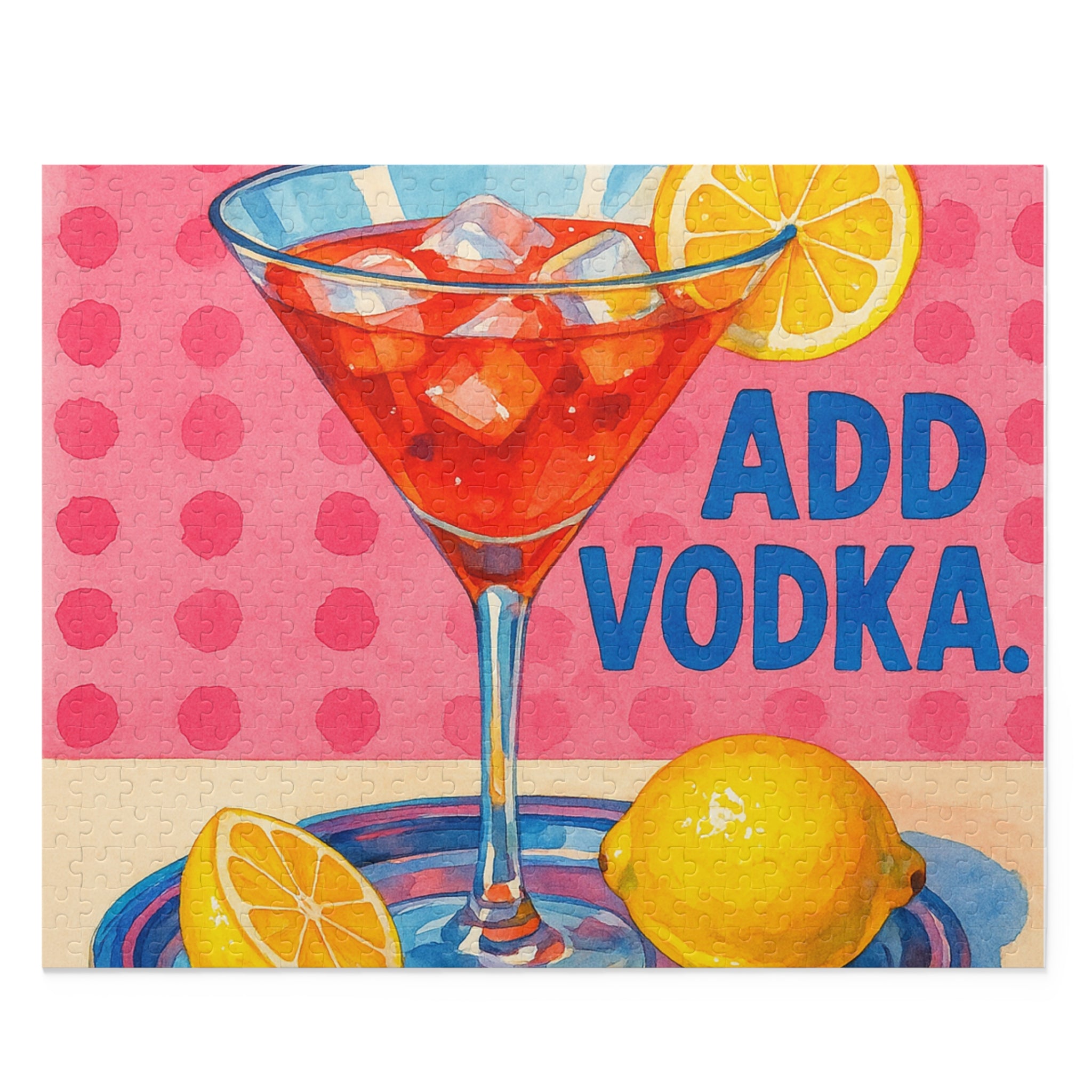 Add Vodka Cocktail Puzzle (500-Piece) - Fun & Vibrant Jigsaw for Parties