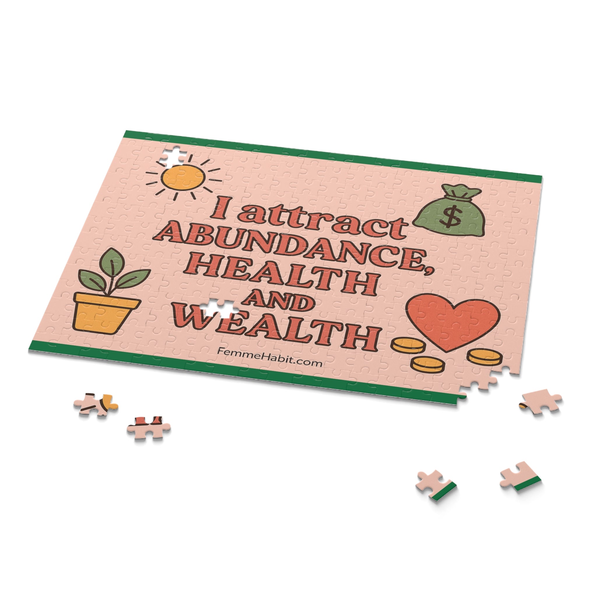 Inspirational Puzzle - Abundance, Health, and Wealth