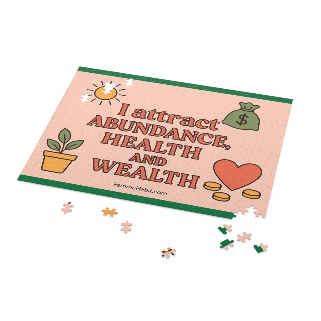 Inspirational Puzzle - Abundance, Health, and Wealth
