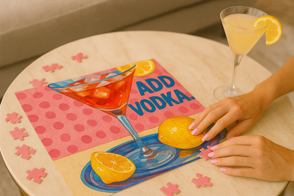 Add Vodka Cocktail Puzzle (500-Piece) - Fun & Vibrant Jigsaw for Parties