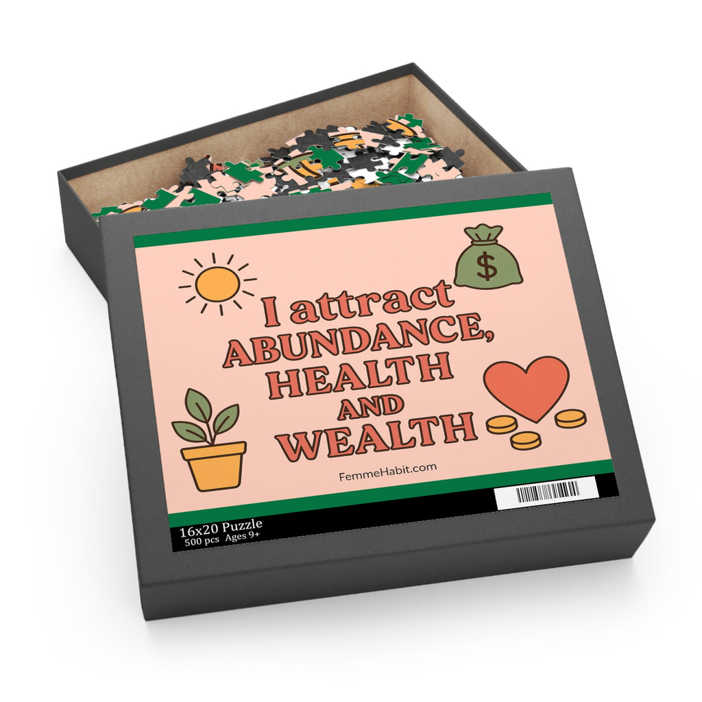 Inspirational Puzzle - Abundance, Health, and Wealth