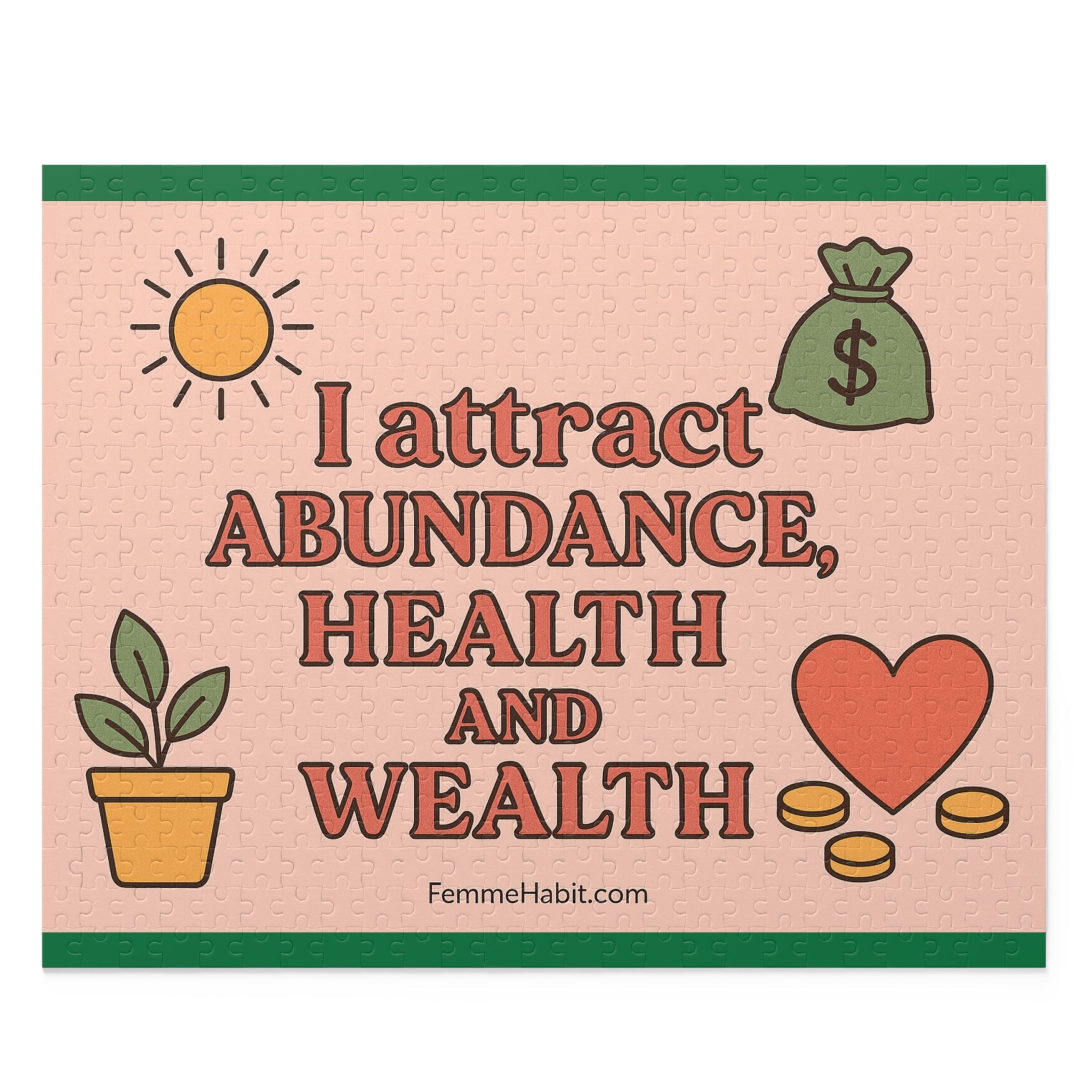 Inspirational Puzzle - Abundance, Health, and Wealth