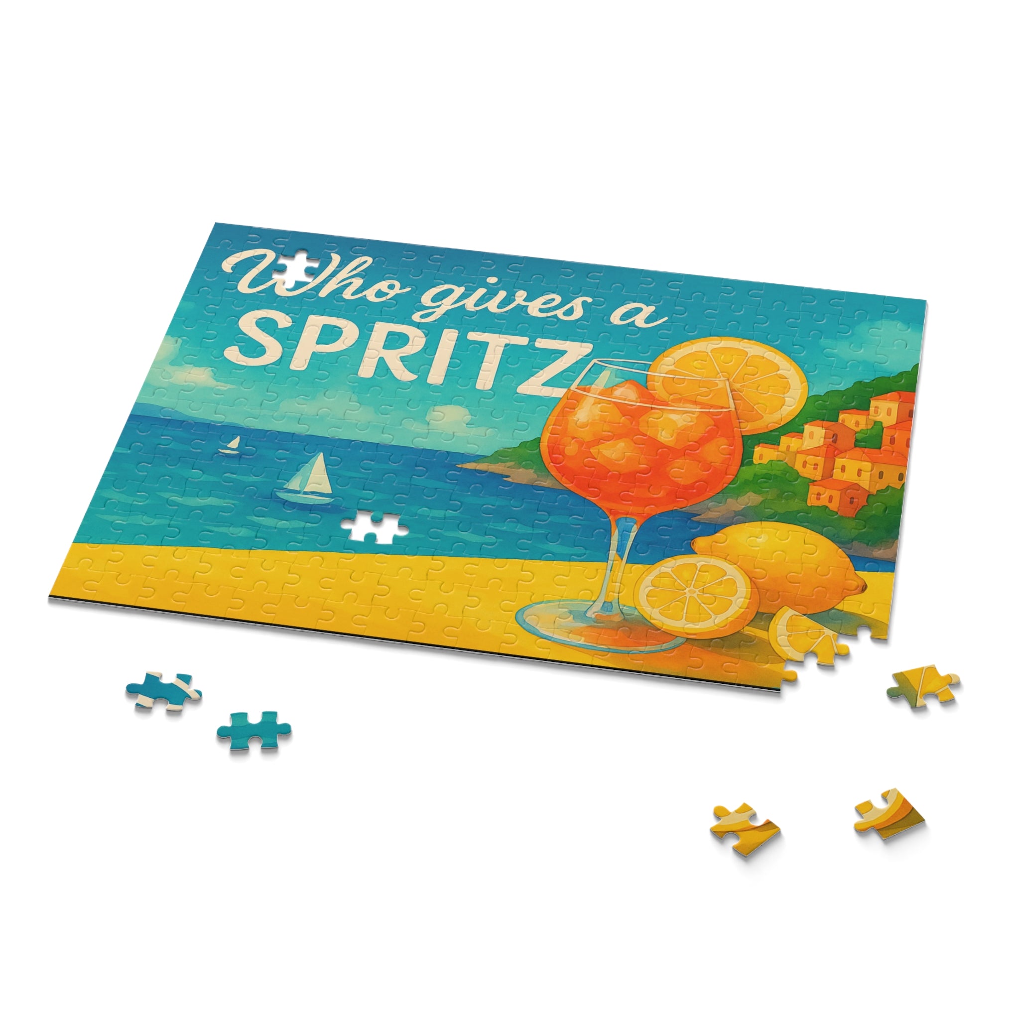 Who Gives a Spritz Puzzle - Fun 120 & 500 Piece Jigsaw Puzzle for Adults and Kids