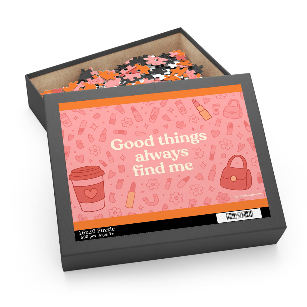 Inspirational Puzzle - "Good Things Always Find Me" - 252, 500-Piece Options
